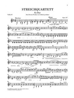 Streichquartett Es-dur op. 127 von Ludwig van Beethoven im Alle Noten Shop kaufen (Stimmensatz) - HN740