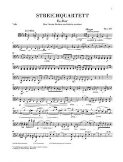 Streichquartett Es-dur op. 127 von Ludwig van Beethoven im Alle Noten Shop kaufen (Stimmensatz) - HN740