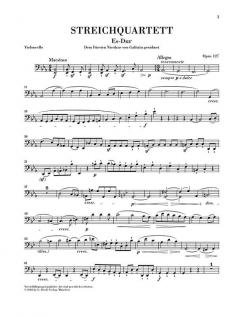 Streichquartett Es-dur op. 127 von Ludwig van Beethoven im Alle Noten Shop kaufen (Stimmensatz) - HN740