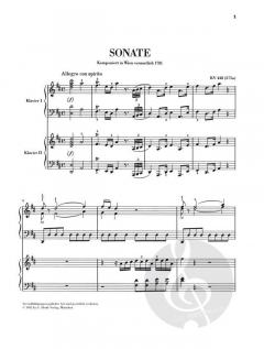 Werke für zwei Klaviere von Wolfgang Amadeus Mozart im Alle Noten Shop kaufen - HN471
