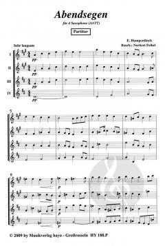 Abendsegen aus der Oper 'Hänsel und Gretel' von Engelbert Humperdinck 