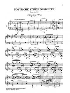 Poetische Stimmungsbilder op. 85 von Antonín Dvorák 