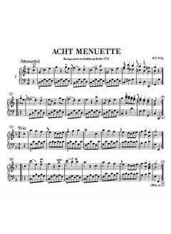 8 Menuette mit Trios KV315g von Wolfgang Amadeus Mozart 