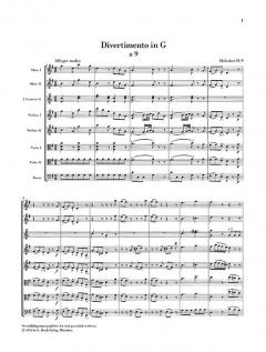 Divertimento G-dur Hob. II:9 (Joseph Haydn) 