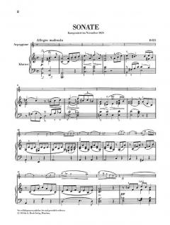 Arpeggionesonate a-moll D 821 (op. post.) von Franz Schubert 