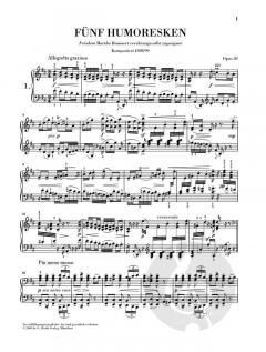 Fünf Humoresken op. 20 von Max Reger 