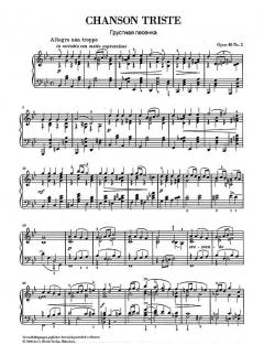 Chanson triste op. 40,2 von Pjotr Iljitsch Tschaikowski 