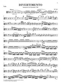 Streichtrio Es-Dur KV 563 von Wolfgang Amadeus Mozart im Alle Noten Shop kaufen (Stimmensatz)