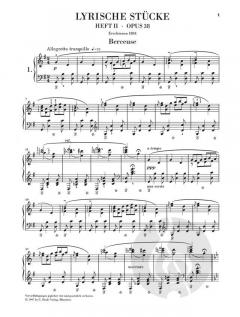 Lyrische Stücke op. 38 Heft 2 von Edvard Grieg 