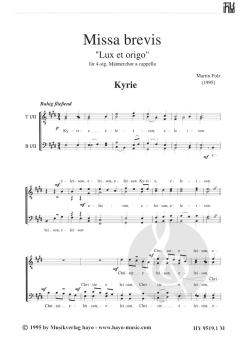 Kyrie aus der Missa brevis 'Lux et origo' (Martin Folz) 
