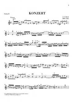 Konzert in d-Moll BWV 1043 von Johann Sebastian Bach für 2 Violinen und Orchester im Alle Noten Shop kaufen - HN672