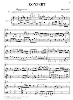 Konzert für Flöte und Orchester G-Dur KV 313 von Wolfgang Amadeus Mozart im Alle Noten Shop kaufen