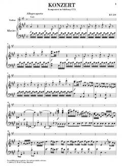 Violinkonzert Nr. 5 A-Dur KV 219 von Wolfgang Amadeus Mozart im Alle Noten Shop kaufen - HN679