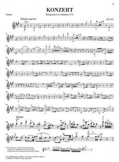 Violinkonzert Nr. 5 A-Dur KV 219 von Wolfgang Amadeus Mozart im Alle Noten Shop kaufen - HN679