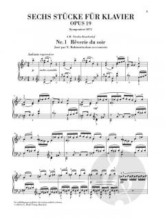 6 Stücke op. 19 von Pjotr Iljitsch Tschaikowski 