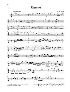 Konzert für Oboe und Orchester C-dur KV 314 von Wolfgang Amadeus Mozart im Alle Noten Shop kaufen