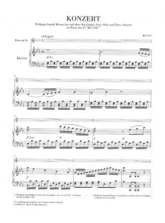 Konzert Nr. 2 Es-Dur KV 417 von Wolfgang Amadeus Mozart für Horn und Orchester (mit Es- und F-Stimme)