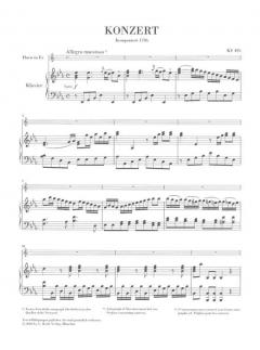 Konzert Nr. 4 Es-Dur KV495 von Wolfgang Amadeus Mozart für Horn und Orchester (mit Es- und F- Stimme)