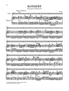 Violinkonzert Nr. 1 B-Dur KV 207 von Wolfgang Amadeus Mozart im Alle Noten Shop kaufen