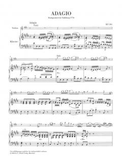 Einzelsätze für Violine und Orchester von Wolfgang Amadeus Mozart im Alle Noten Shop kaufen