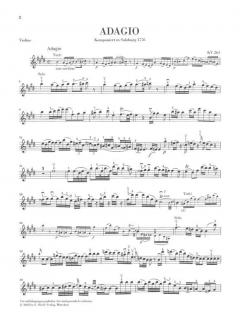 Einzelsätze für Violine und Orchester von Wolfgang Amadeus Mozart im Alle Noten Shop kaufen