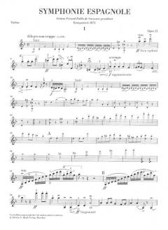 Symphonie espagnole d-Moll op. 21 von Edouard Lalo für Violine und Orchester im Alle Noten Shop kaufen