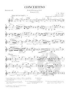 Concertino op. 26 von Carl Maria von Weber für Klarinette und Orchester im Alle Noten Shop kaufen