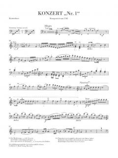 Konzert Nr. 1 für Kontrabass und Orchester von Franz Anton Hoffmeister im Alle Noten Shop kaufen