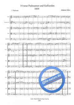 14 Galliarden und Padouanen (Johann Ghro) 
