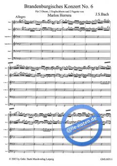 Brandenburgisches Konzert (Bearbeitung) von Marlon Herrera für Holzbläser Quartett im Alle Noten Shop kaufen