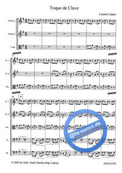 Toque de Clave für Streichquintett von Leonel López im Alle Noten Shop kaufen