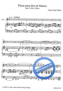 Pieza para dos en blanco von Jorge López Marin 