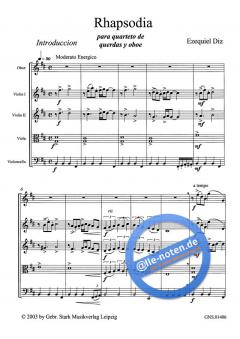 Rhapsodia para cuarteto de cuerdas y oboe (Ezequiel Diz) 