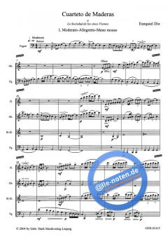 Cuarteto de Maderas von Ezequiel Diz für Holzbläser Quartett im Alle Noten Shop kaufen