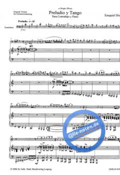 Preludio y Tango para Contrabajo y Piano von Ezequiel Diz im Alle Noten Shop kaufen