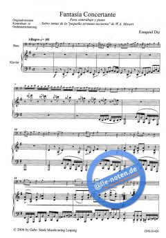 Fantasia Concertante para Contrabajo y Piano von Ezequiel Diz im Alle Noten Shop kaufen