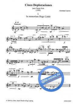 Cinco Deploraciones von German Cáceres 