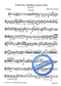 Cacion y bambuco para violin Op. 5 Nr. 1 von Gabriel Soto Mendez im Alle Noten Shop kaufen
