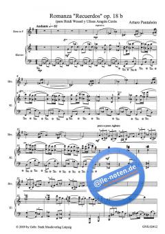 Recuerdos para Corno y piano von Arturo Pantaleón für Horn und Klavier
