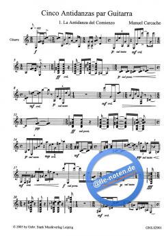 Cinco Antidanzas para Guitarra von Manuel Carcache 