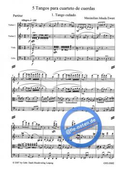 5 Tangos für Streichquartett von Maximilian C. Jehuda Ewert im Alle Noten Shop kaufen