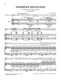 Première Rhapsodie und Petite Pièce von Claude Debussy für Klarinette und Klavier im Alle Noten Shop kaufen