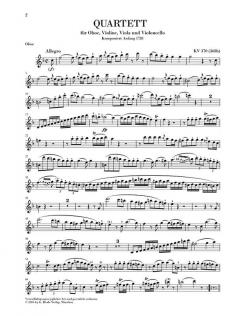 Oboenquartett F-dur KV 370 (368b) (W.A. Mozart) 