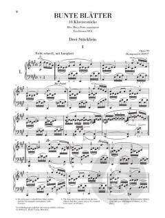 Bunte Blätter op. 99 von Robert Schumann 