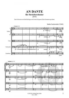 AN DANTE für Streichorchester (2010) von Stefan Tuschewitzki im Alle Noten Shop kaufen (Partitur)