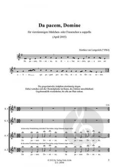 Da pacem, Domine (Martina van Lengerich) 