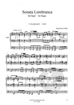 Sonata Lembranca für Orgel (2008/09) von Bernd Genz im Alle Noten Shop kaufen (Partitur)