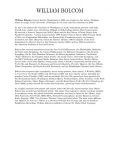 William Bolcom: Theatrical Songs von William Bolcom 