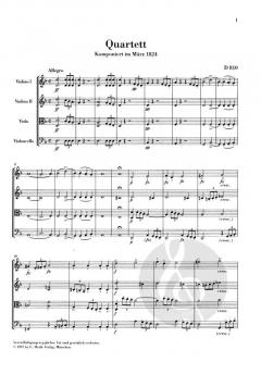 Streichquartett d-moll D 810 von Franz Schubert im Alle Noten Shop kaufen - HN9626
