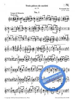 Trois pièces de société op. 36 von Fernando Sor 